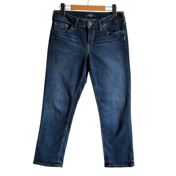 Silver Jeans Suki Capri Mid Rise Curvy Fit Size 28 - Picture 2 of 13